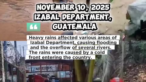 November 10, 2025 Izabal Department, Guatemala