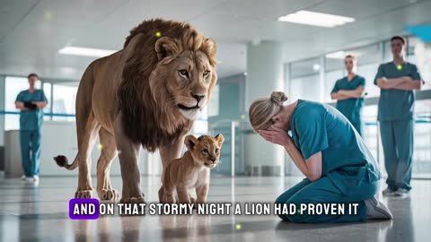 A Lion Enters The Hospital With Baby, And The Nurse Bursts Into Tears When She Discovers The Reason