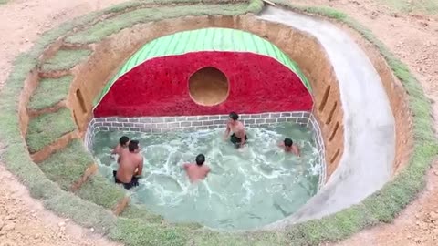 How To Build Underground Swimming Pool Water Slide Around Secret
