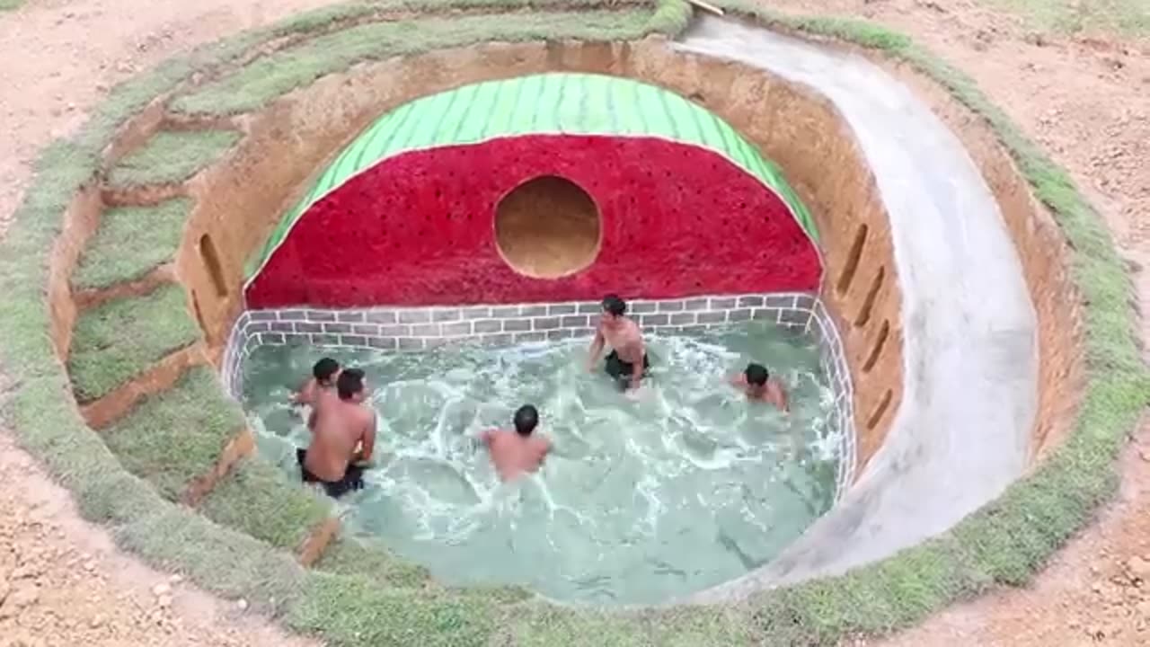 How To Build Underground Swimming Pool Water Slide Around Secret