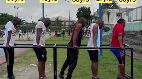 Boys Three Men Powerful Gymnastic Challange Lineup Crew According to their Age Range