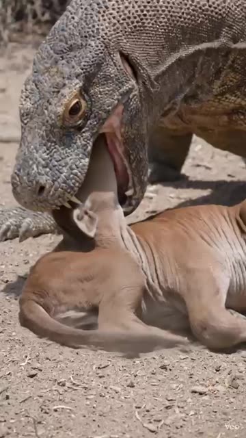 Dragon Hunting a Calf