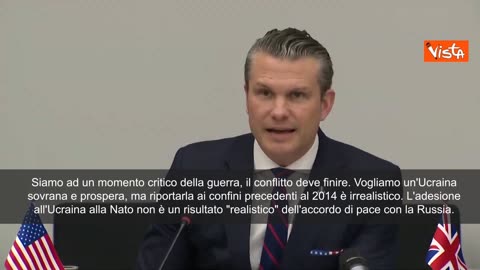 NOTIZIE DAL MONDO Il nuovo capo del Pentagono Pete Hegseth; 'L'Ucraina nella NATO non è realistico' L'adesione dell'Ucraina alla NATO non è un risultato "realistico" dell'accordo di pace con la Russia”.