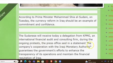 Sudani Speaks on Currency/Banking Reforms