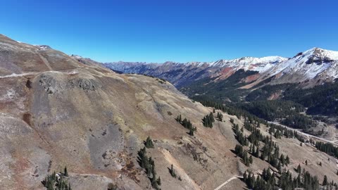 Ouray Colorado The Start of Black Bear Pass - Drone Footage