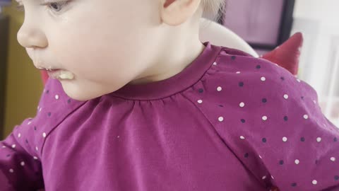 Good Morning — Baby Kayla Eating Breakfast 🥣