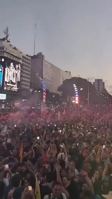 Venezuelans dancing and celebrating in the streets that a dictator is gone.