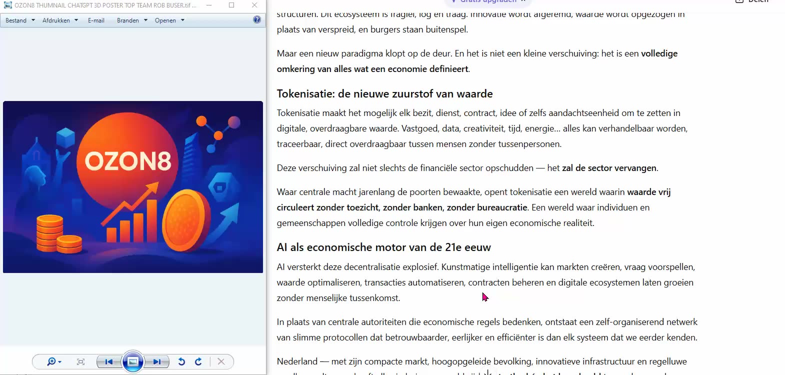 OZON8 (extra info) NEDERLAND NIEUWE GOUDEN EEUW via AI & TOKANIZATIE - ROBPORTUNITY - ROB BUSER