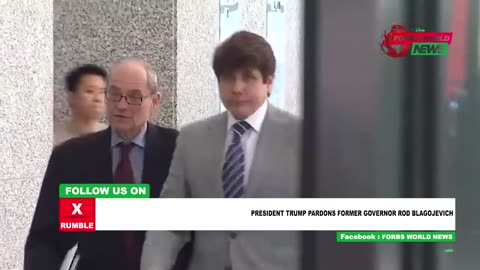 Former IL Gov Rod Blagojevich speaks to the press after pardon from president Trump