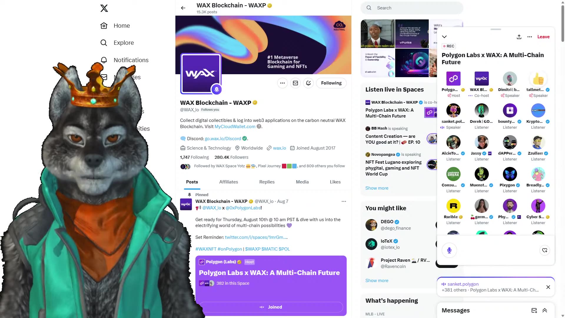 WAX Wednesday on a Thursday Special Event