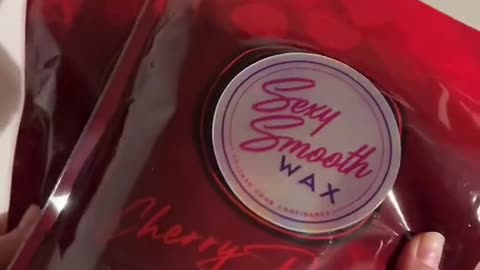 Unboxing Sexy Smooth Cherry Desire Scented Hard Wax | @simpleestheticsbykailyn