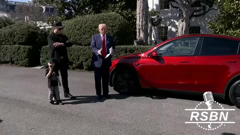 RSBN President Trump Buys a Tesla from Elon Musk and Takes Questions - 31125