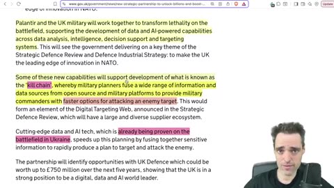 UK/Palantir to "Transform Lethality", Accelerate "Kill Chain"