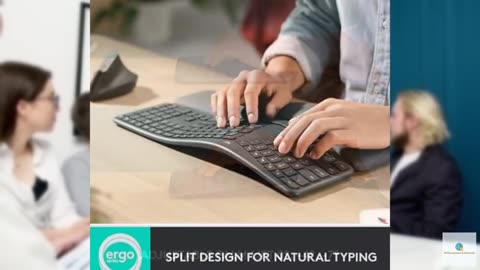 Logitech ERGO K860 Wireless Ergonomic Keyboard - Split Keyboard, Wrist Rest, Nat