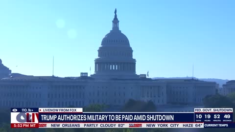 President Trump orders Pentagon to pay military troops amid shutdown