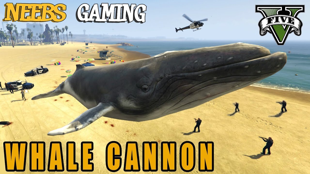 WHALE CANNON - Animal Cannon Mod - GTA 5 Gameplay Video