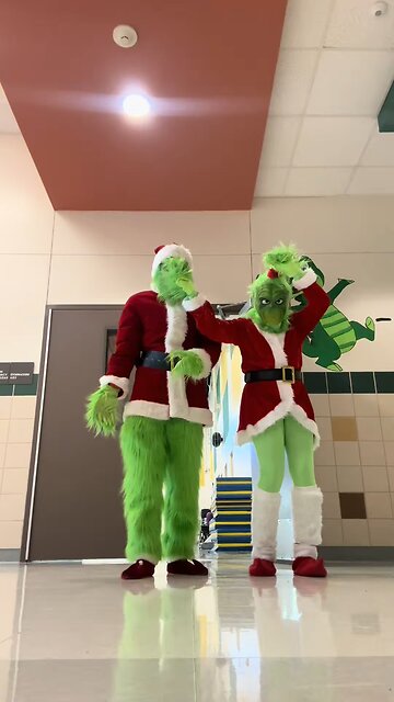 The grinches dancing