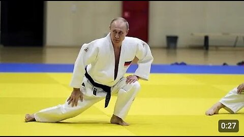 Black belt Putin shows off judo move