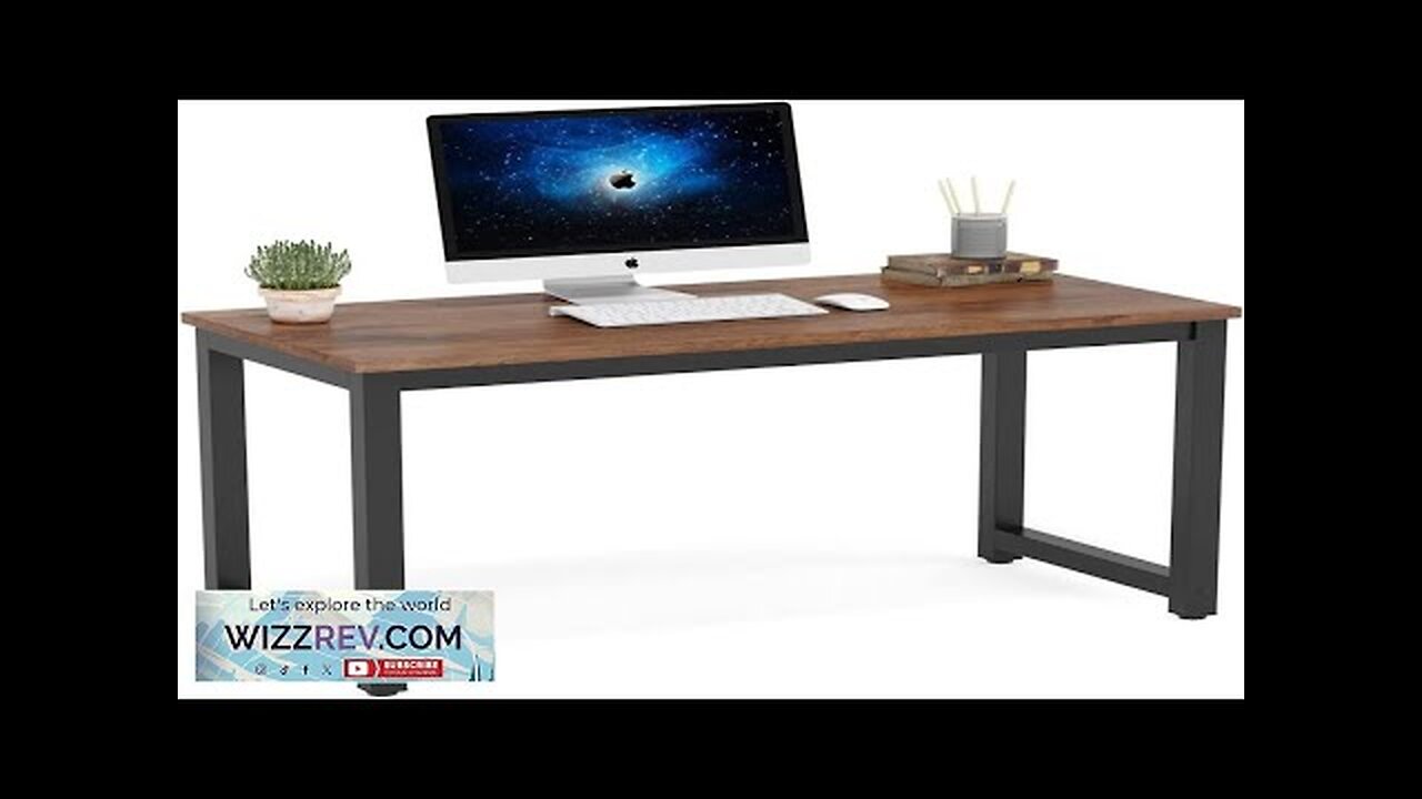 Tribesigns Modern Simple Computer Desk 47 inch Vintage Office Desk Computer Table Review