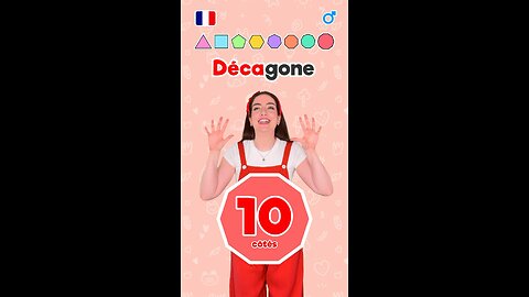 Let's learn shapes in French 3 #learning #kids #toddlers #beginner #education #preschool #geometry