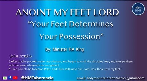 Anoint My Feet Lord