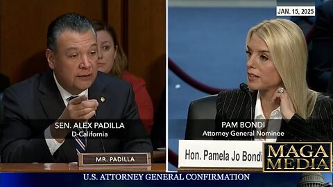 Sen Alex Padilla at Pam Bondi AG confirmation hearing * Jan. 15, 2025