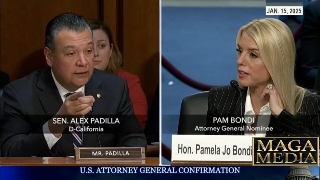 Sen Alex Padilla at Pam Bondi AG confirmation hearing * Jan. 15, 2025