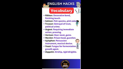 Daily use Important vocabulary words for exam 2025 42 #studyhacks123 #vocabulary #english #shorts