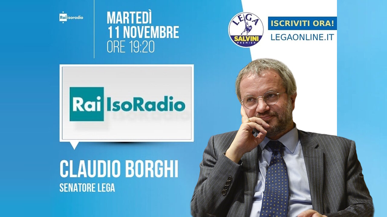 🔴 Sen. Claudio Borghi a "Ben...detto!" su Isoradio Rai: il PNRR (11.11.2025)