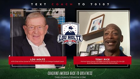 The Lou Holtz Show S 2 Ep 1 | Tony Rice on Championship Leadership and Notre Dame Legacy #podcast