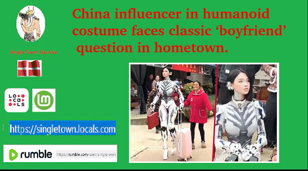 China influencer in humanoid costume faces classic ‘boyfriend’ question in hometown