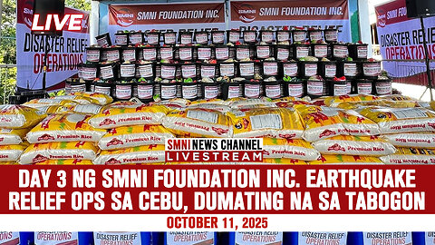 LIVE: Day 3 ng SMNI Foundation Inc. Earthquake Relief Ops sa Cebu, dumating na sa Tabogon