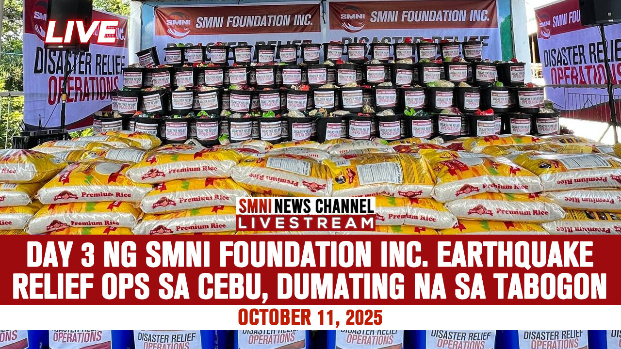 LIVE: Day 3 ng SMNI Foundation Inc. Earthquake Relief Ops sa Cebu, dumating na sa Tabogon