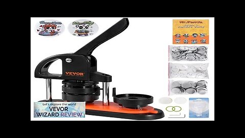 VEVOR Button Maker Machine 2.28 inch/58mm Pin Maker with 100pcs Button Parts Review