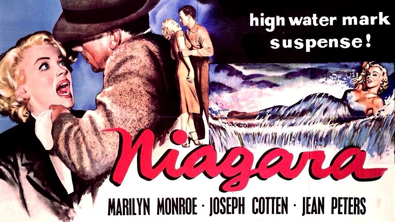 Niagara (1953 Full Movie) | Noir/Thriller| Marilyn Monroe, Joseph Cotten, Jean Peters, and Max Showalter (Credited as Casey Adams).