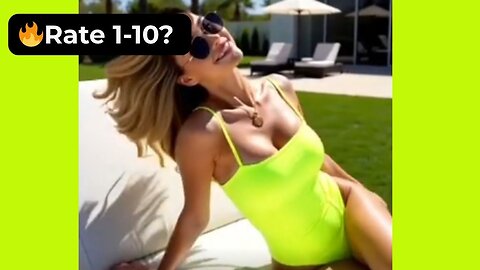 🔥 Rate Her Body in This Luminous Yellow Swimsuit 1-10? 😍 Supermodel 4K