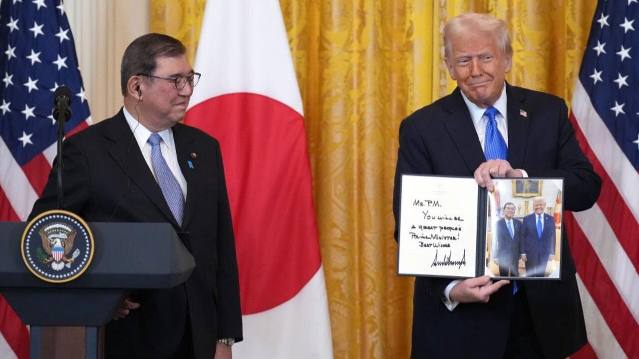 U.S. President Donald Trump meets with Japanese Prime Minister Shigeru Ishiba