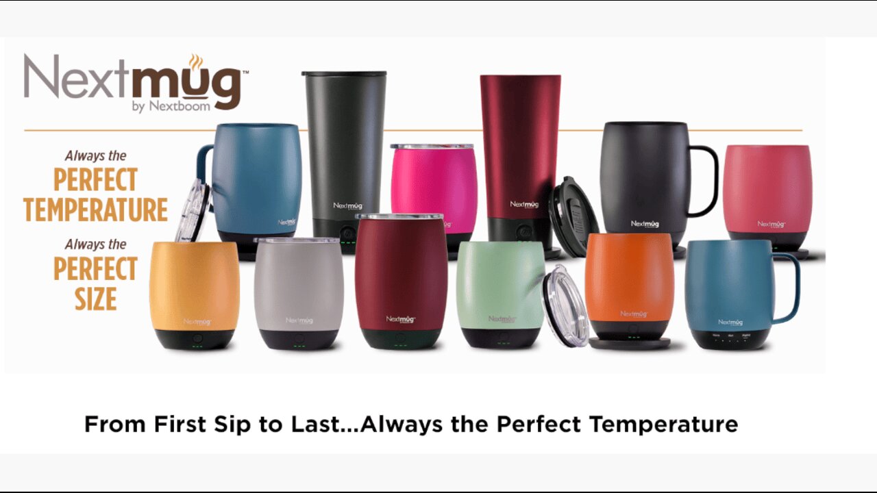 Nextmug - Temperature-Controlled, Self-Heating Coffee Mug