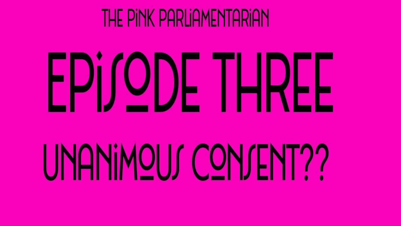 Unanimous Consent? The Pink Parliamentarian Ep. 3