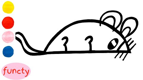 How to draw and color a rat for kids