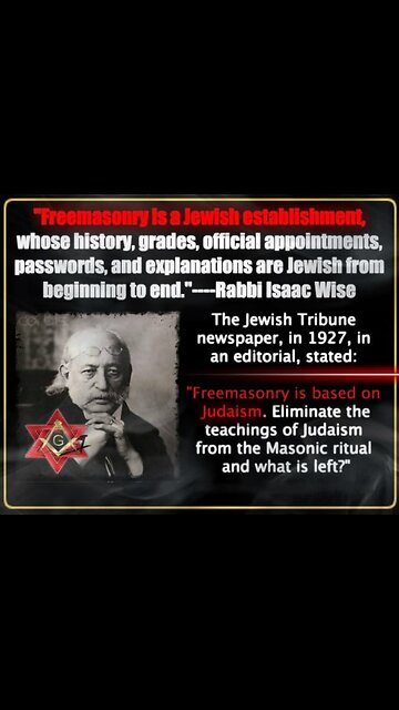 Freemasonry is Jewish