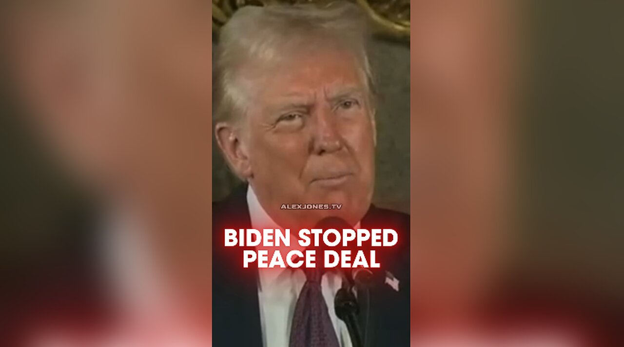 Alex Jones: Trump Exposes Biden For Stopping Ukraine-Russia Peace Deal - 1/8/25