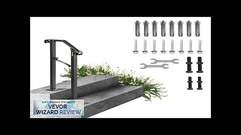 VEVOR Handrails for Outdoor Steps Fit 1 or 2 Steps Outdoor Stair Review