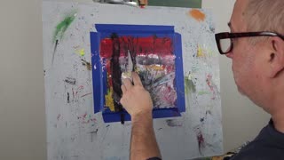 Watch This Abstract Painting Transform | Relaxing Oil & Cold Wax Process