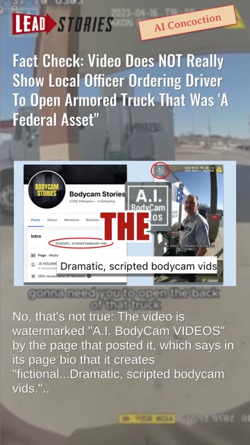 Fact Check: Video Does NOT Show Officer Ordering Driver To Open Armored Truck That Was Federal Asset