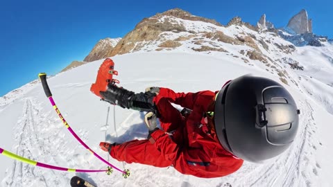 Pro Skier Falls Into Frozen Lake