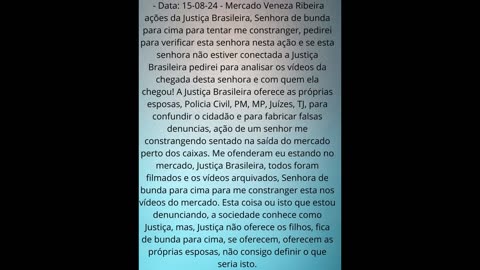 Mercado Veneza! Ações de tortura praticado pela Justiça Brasileira nestes supermercados.