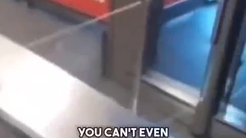 This is an Aldi store in London you have to scan a QR code to get into the shop