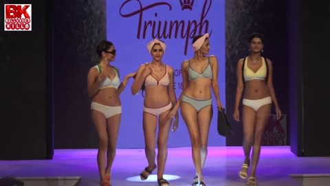 Models Doing Ramp Walk In Bikini Of Triumph Fashion Show 2017