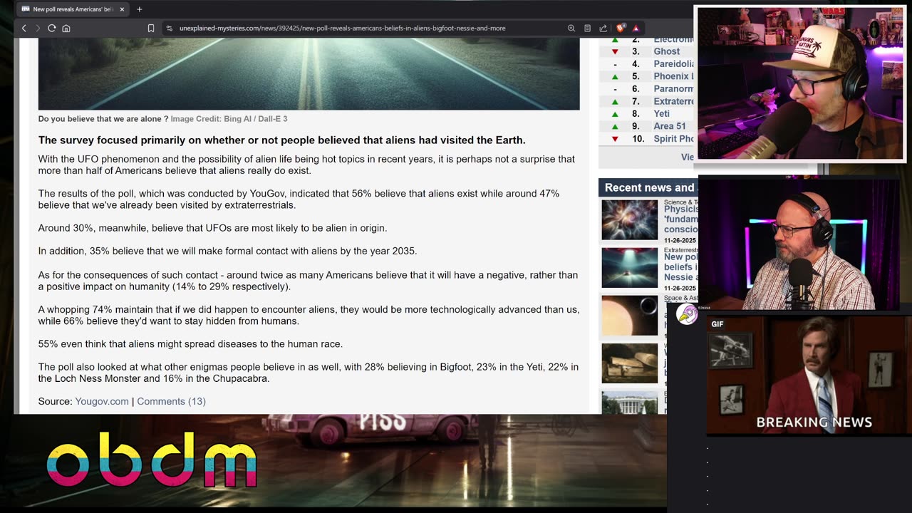 OBDM1347 - UFO Disclosure Soon? | Griefbots | Strange News